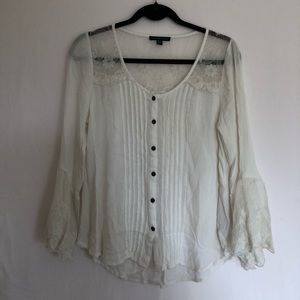 AE Peasant Top with Lace Details